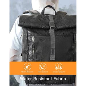 Produktbild für Laptop-Rucksack Inateck BP01003, Roll-Top, schwarz