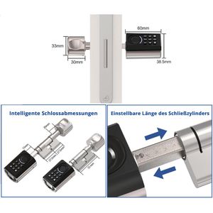 Produktbild für Smartes-Türschloss WELOCK ToucA51, mit 3 RFID-Karten