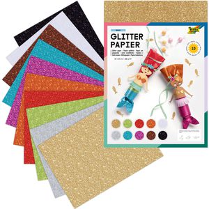 Produktbild für Tonpapier Folia 880409 Glitterpapier, 24 x 34cm