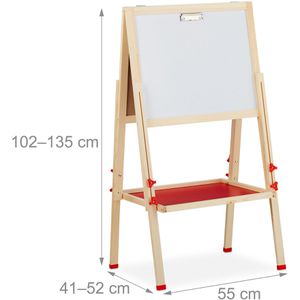 Produktbild für Kreidetafel Relaxdays mit Whiteboard, grün/weiß, magnetisch