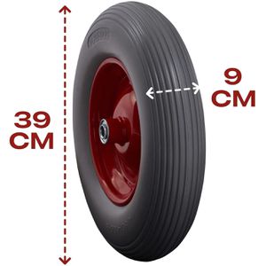 Produktbild für Schubkarrenrad Arebos 4.80/4.00-8, pannensicher Vollgummi