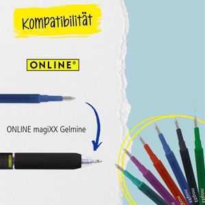 Produktbild für Gelschreiber Online magiXX Design Shiny Dreams, radierbar