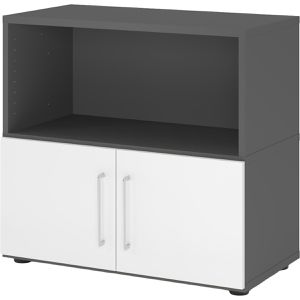 Kombischrank Hammerbacher FW28T1, graphit / weiß