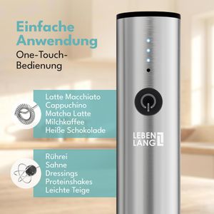 Produktbild für Milchaufschäumer LEBENLANG LBL106, elektrisch