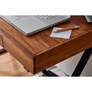 Produktbild für Schreibtisch Wohnling WL6.540, sheesham / schwarz