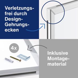 Produktbild für Whiteboard Magnetoplan 12404CC, 90 x 120 cm