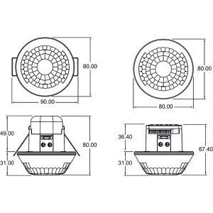 Produktbild für Präsenzmelder Theben LUXA 103 S360-100-28 DE-UP AN