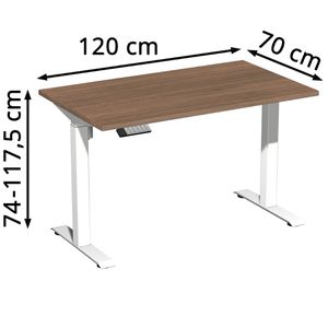 Produktbild für Schreibtisch Geramöbel Elevate Home, nussbaum / weiß