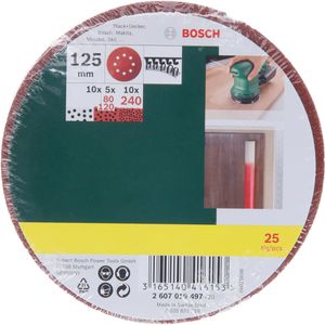 Produktbild für Schleifpapier Bosch 2607019497, Körnung 80-240 Set