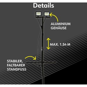 Produktbild für Baustrahler Müller-Licht Boston, LED, Netzbetrieb, 2,5 m Kabel