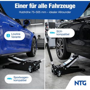 Produktbild für Rangierwagenheber NTG WGH.3292, extra flach
