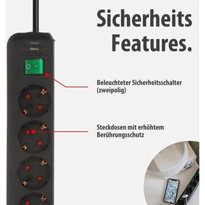 Produktbild für Steckdosenleiste Brennenstuhl Eco-Line, 3m Kabel