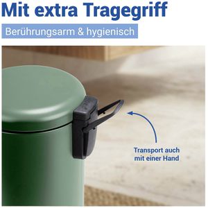 Produktbild für Mülleimer Wenko Leman, dunkelgrün