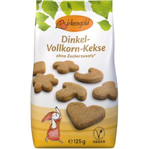 Birkengold Kekse Dinkel-Vollkorn-Kekse, mit Xylit, ohne Zuckerzusatz, 125g