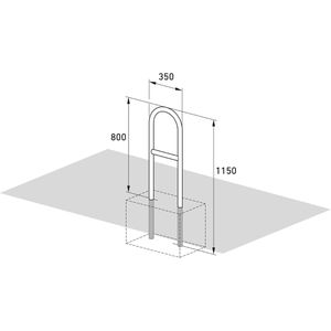 Produktbild für Fahrradständer WSM 9520, Bodenmontage