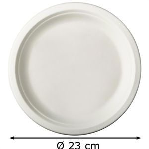 Produktbild für Einwegteller Papstar 89735 pure, Zuckerrohr