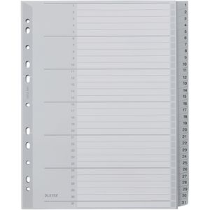 Register Leitz 1281-00-00, A4 Überbreite, 1-31