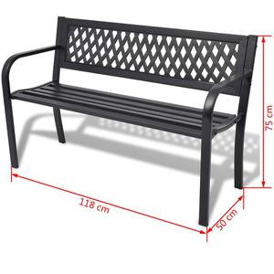 Produktbild für Gartenbank vidaXL 42169, 2-Sitzer