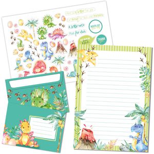 Produktbild für Briefpapier Papierdrachen Dinosaurier, A4