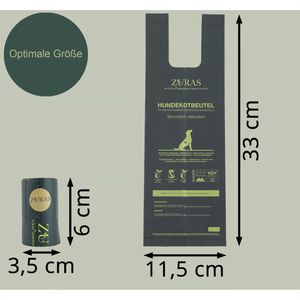 Produktbild für Hundekotbeutel ZURAS biologisch abbaubar