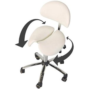 Produktbild für Drehhocker Teqler T135365W, mit Sattelsitz