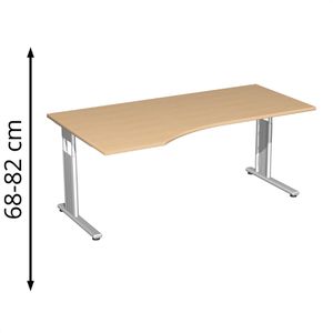 Schreibtisch Geramöbel Flex S-617306-BS, buche / silber