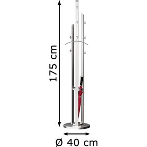 Produktbild für Garderobenständer Kerkmann Solitaire, 6069 silber