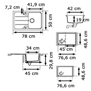 Produktbild für Spülbecken SCHOCK Formhaus D-100S, asphalt