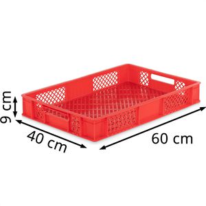 Produktbild für Eurobox Alpha-Paletten rot, 15 Liter, lebensmittelecht