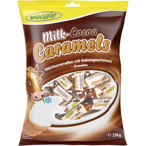Woogie Karamellbonbons Milk-Cocoa Caramels, Weichkaramell, 250g