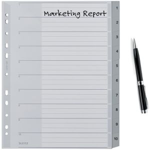 Produktbild für Register Leitz 1280-00-00, A4 Überbreite, 1-10