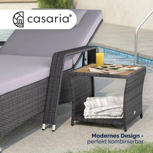 Produktbild für Beistelltisch CASARIA 109947, braun / grau, aus Holz / Metall