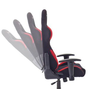 DXRacer Gaming-Stuhl, F-Serie, – mit Böttcher AG Armlehnen Kopfstütze, schwarz, OH-FD01-NR, Stoff