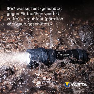 Produktbild für Taschenlampe Varta F10 Pro, LED, mit Batterie