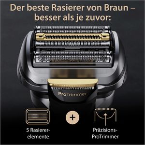 Pro+ Wet&Dry, Braun Scherkopf, 9515s, Trimmer AG – 5+1 mit 9 & Ladestation Elektrorasierer Böttcher Series Premium