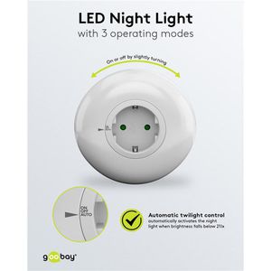 Produktbild für Nachtlicht Goobay 64566 LED, für Steckdose