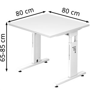 Produktbild für Schreibtisch Hammerbacher O-Serie, weiß / weiß