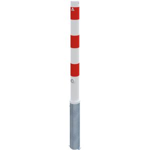 Produktbild für Absperrpfosten Schake 476FB/2, 2 Ösen, rot/weiß, aus Metall