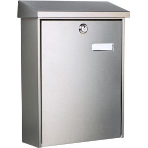 Produktbild für Briefkasten Burg-Wächter Oslo 3767 NI, silber, aus Edelstahl