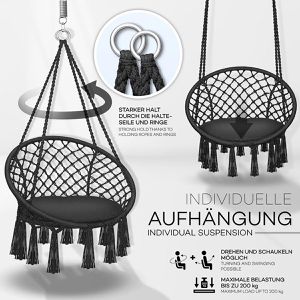 Produktbild für Hängesessel tillvex TVHS01, bis 200 kg, Indoor