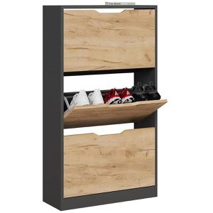 Schuhschrank Vicco Luca, anthrazit / eiche