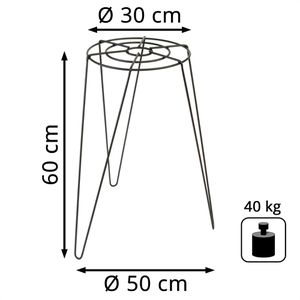 Produktbild für Blumenständer Wagner-System GH 0560, schwarz