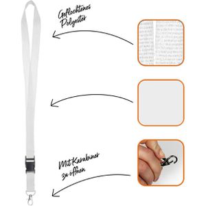 Produktbild für Schlüsselband Karteo weiß, Textil