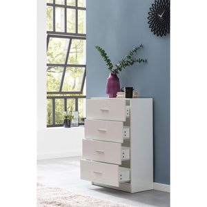 Produktbild für Kommode Wohnling WL5.864, weiß hochglanz