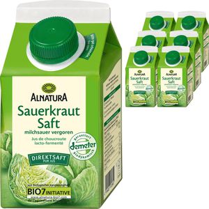 Alnatura Saft Sauerkrautsaft, BIO, je 0,5 Liter, 6 Stück
