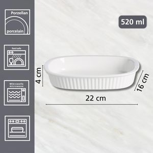 Produktbild für Auflaufform Ritzenhoff&amp;Breker Bianco, weiß, aus Porzellan