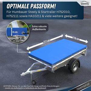 Produktbild für Anhänger-Plane Tarpofix FP9, wasserdichte Flachplane