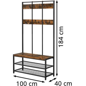 Produktbild für Garderobenständer Vasagle HSR86BXV1, schwarz