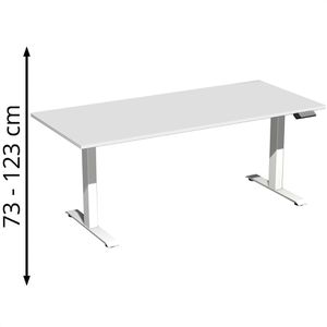 Schreibtisch Geramöbel Elevate Basic, lichtgrau / weiß