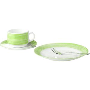 Produktbild für Tafelservice Arcoroc Brush, Hartglas, grün